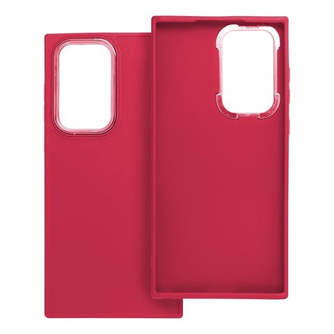 Obal / kryt na Samsung Galaxy S22 Ultra červený - FRAME