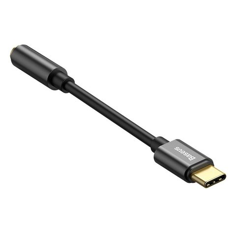 Adaptér pro USB-C / 3,5mm jack černý - Baseus CATL54-0G