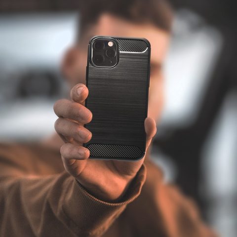 Obal / kryt pre Huawei P40 Lite E čierny - Forcell CARBON