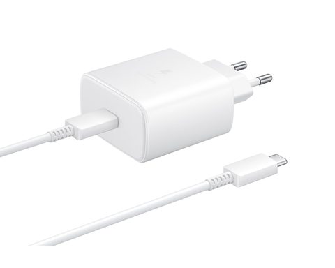 Samsung Nabíječka 45W + USB-C/USB-C Datový Kabel, Bílá (Bulk)