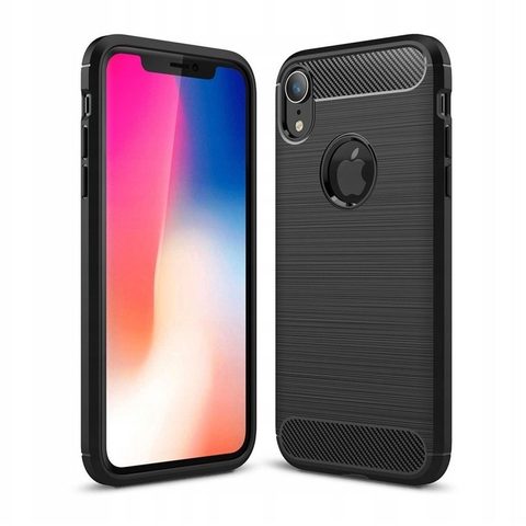 Obal / kryt na Apple iPhone XR černý - Forcell CARBON