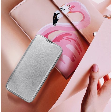 Puzdro / obal pre Samsung Galaxy S20 strieborný - kniha Forcell ELECTRO