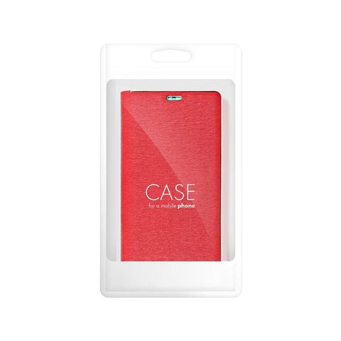 Pouzdro / obal na Samsung Galaxy A03s červený - knížkové Forcell Luna Book Gold