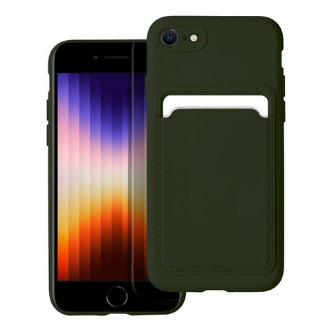 Obal / kryt na iPhone 7 / iPhone 8 / SE 2020 / SE 2022 zelený - Forcell Card Case