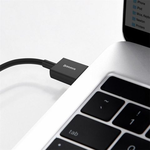 Kabel USB na Apple, Lightning 8-pin, 2,4A, 1m, černý - Baseus