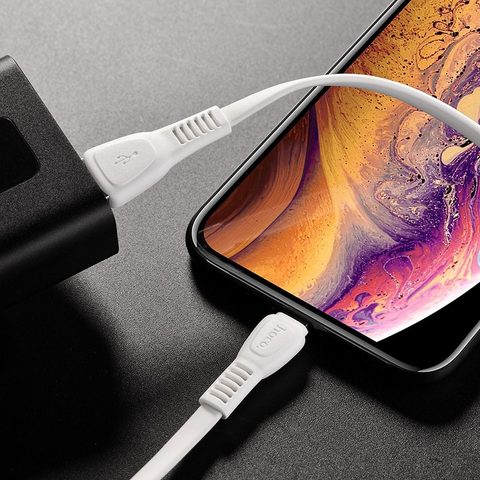 Töltő- és adatkábel iPhone USB / Lightning 1 m fehér - HOCO Noah NEO