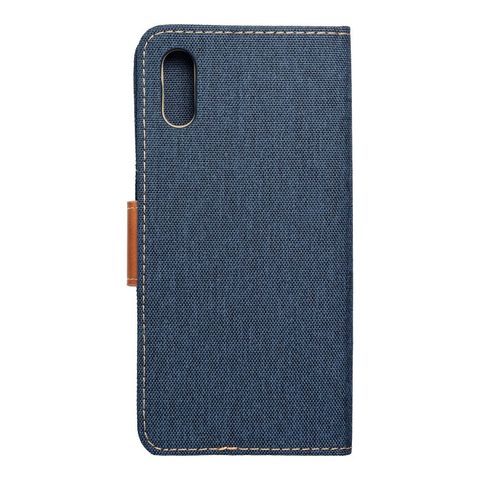 Puzdro / obal pre Xiaomi Redmi 9A / 9AT modré - kniha CANVAS book