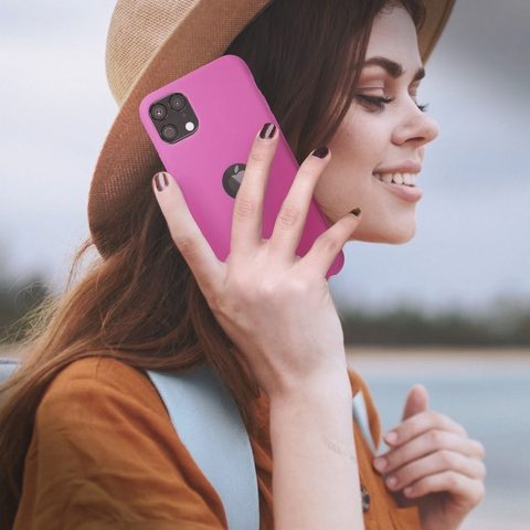 Obal / kryt na Samsung Galaxy S21 Ultra růžový - Forcell Silicone