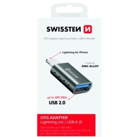 SWISSTEN OTG ADAPTER LIGHTNING(M)/USBA(F)