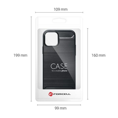 Fedél / borító Xiaomi Mi 10 Lite fekete - Forcell CARBON tok