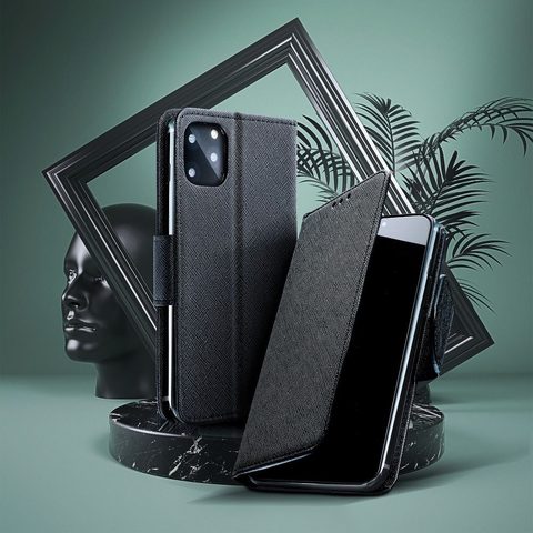 Puzdro / obal pre Samsung A12 čierne - Kabura Fancy Book
