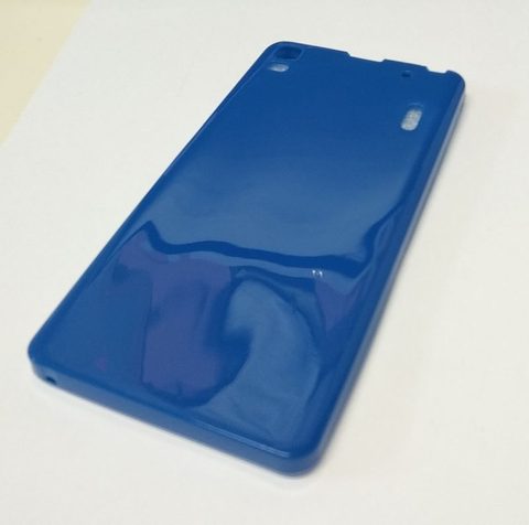 Obal / kryt na Lenovo A7000 modrý - Jelly Bright 0,3mm
