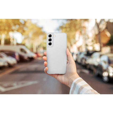 Obal / Kryt na Samsung Galaxy S22 Ultra stříbrný - Roar Matte Glass Case