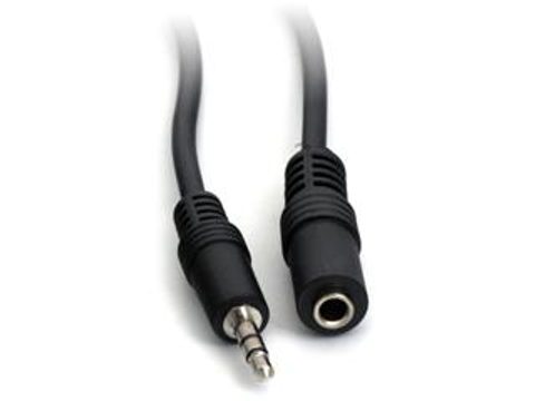 AUX prodlužovací kabel 3,5mm male - 3,5mm female černý 2,5m - EMOS