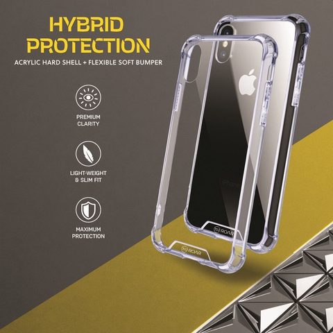 Obal / kryt na Apple iPhone X průhledný - Armor Jelly Case Roar