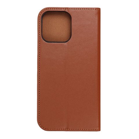 Pouzdro / obal na Apple iPhone 14 Pro Max hnědé - knížkové Leather case