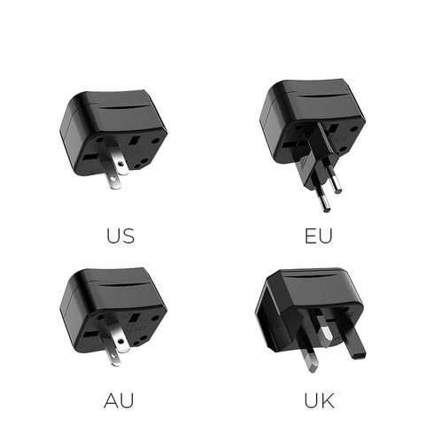 Adapter / hálózati adapter (EU/USA/UK/AU) AC1 fekete - HOCO