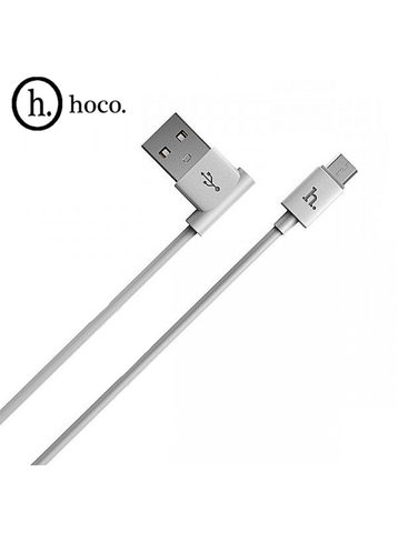 HOCO USB kábel tvaru L UPM10 micro USB 1,2M biely