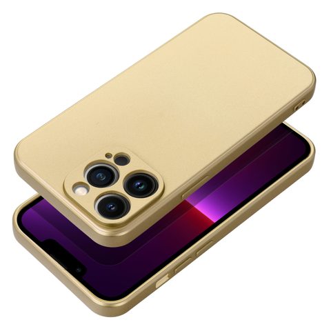 Obal / kryt na Apple iPhone 15 Pro Max zlatý - METALLIC