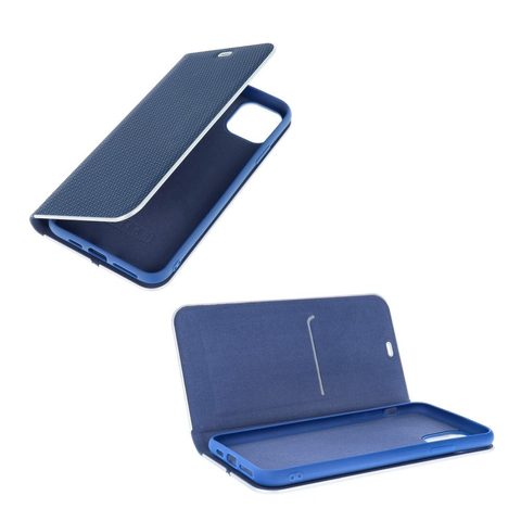 Puzdro / obal pre Samsung Galaxy A03s modrý - kniha Forcell Luna Book Carbon