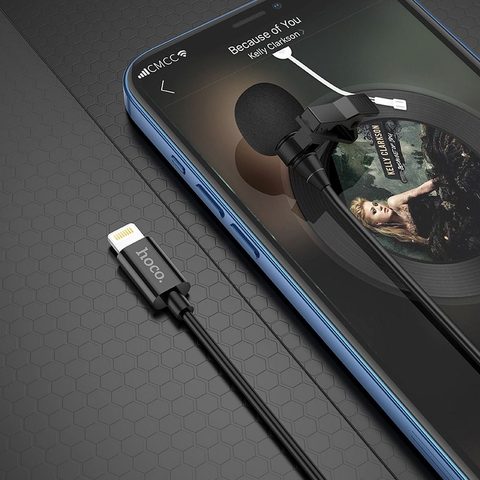 Mobilní mikrofon pro iPhone Lightning černá - HOCO