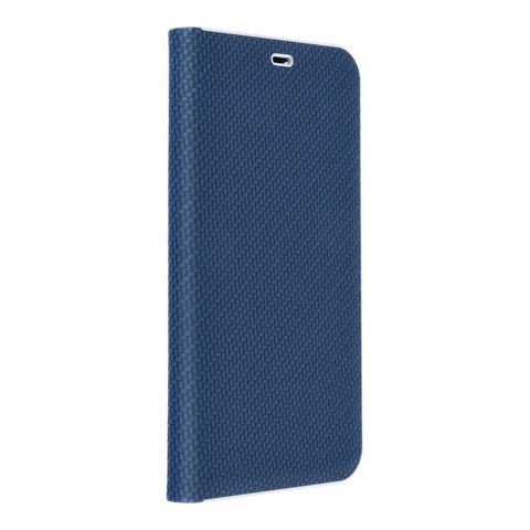 Puzdro / obal na Apple iPhone 15 Pro Max modré - kniha LUNA Book Carbon