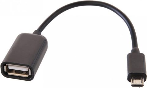 Adaptér / redukcia OTG micro USB čierna