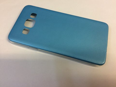 Obal / kryt na Samsung Galaxy A3 modrý - TPU Leather Case
