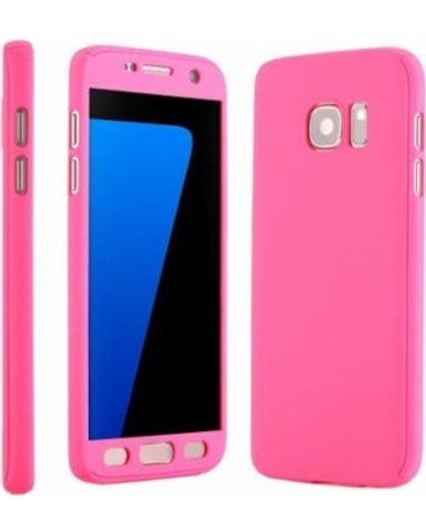Obal / kryt na Samsung Galaxy S7 (G930) růžový + tvrzené / ochranné sklo