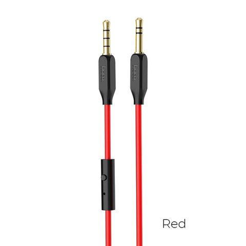 Kabel AUX Jack 3,5mm UPA12 s mikrofonem červený - HOCO