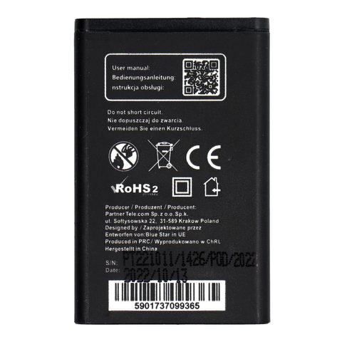 Battery Nokia 1208/1200 (náhrada za BL-5C) 1100 mAh Li-Ion Blue Star