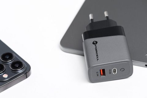 Forcell F-Energy cestovní nabíječka s porty USB-C a USB-A - 4A 45W s funkcí PD a Quick Charge 4.0