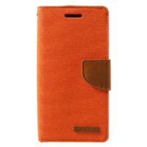 Pouzdro / obal na Samsung Galaxy S5 oranžové - knížkové CANVAS