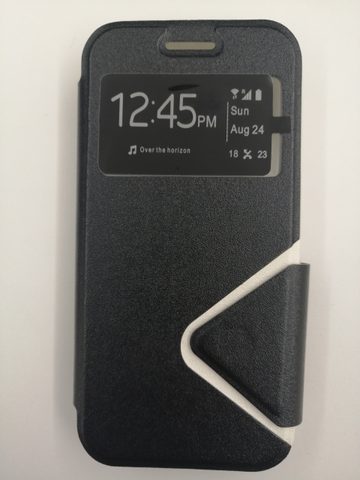 Pouzdro / Obal na Samsung Galaxy S5 mini černé - knížkové s okýnkem