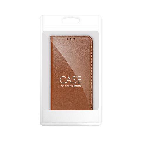 Pouzdro / obal na Xiaomi Redmi 12C hnědé - knížkové Leather case SMART PRO