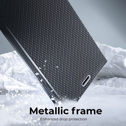 Pouzdro / obal na Samsung Galaxy A32 LTE černé - knížkové Forcell LUNA Carbon
