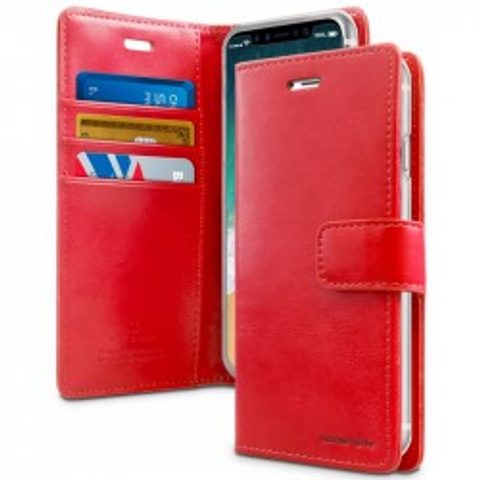 Pouzdro / obal na Samsung J1 červené - knížkové BLUE MOON