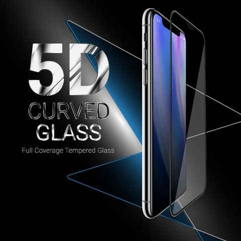 Tvrdené / ochranné sklo Xiaomi Redmi Note 9 čierne - 5D Full Glue Roar Glass