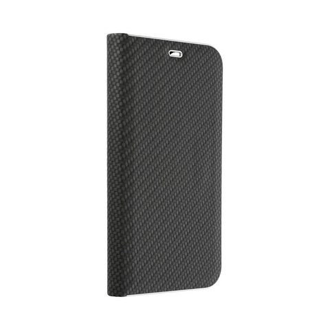 Puzdro / obal pre Samsung Galaxy A40 čierne - kniha LUNA CARBON