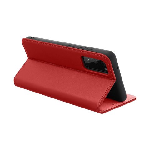 tok / borító a SAMSUNG Galaxy S22 Ultra Leather Forcell tok SMART PRO piros