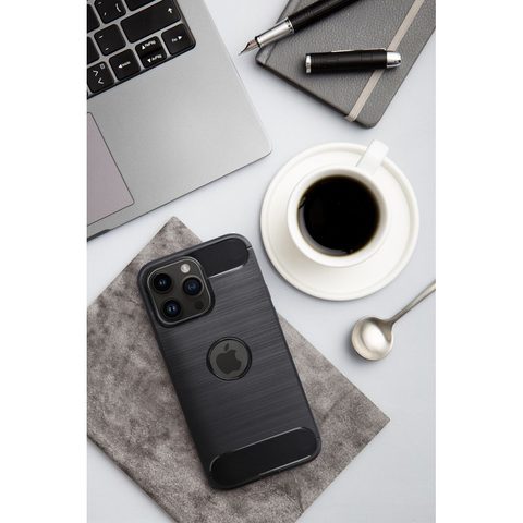 Obal / kryt iPhone 12 Pro Max černý - Forcell Carbon