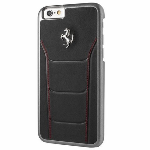 Obal / kryt na Apple iPhone 6 černý Ferrari - originální FESEHCP6BKR