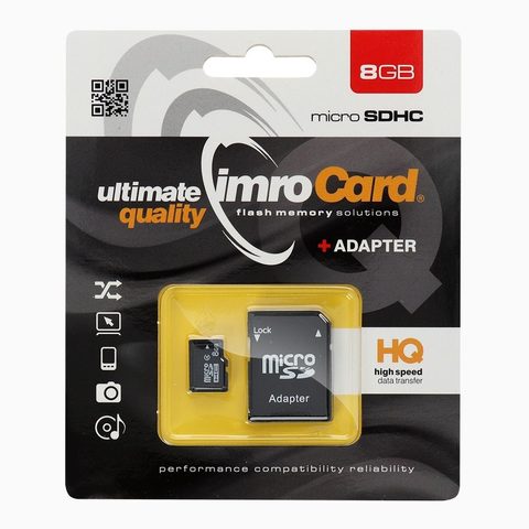 Karta Micro SD 8 GB s adaptérom