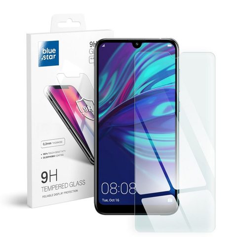 Edzett / védőüveg Huawei Y7 2019 - teljes ragasztó Blue Star