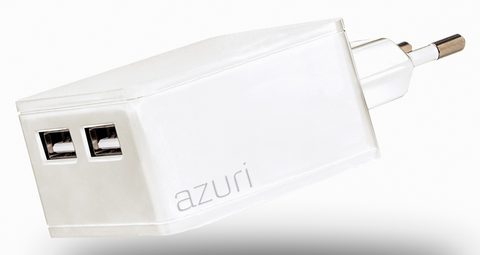 Síťový adaptér Dual Smart nabíječ USB 4800mA bílý - Azuri