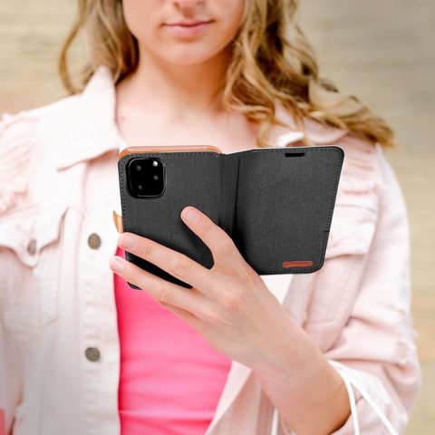 Pouzdro / obal na Samsung Galaxy S22 Plus černé - knížkové Canvas Book case