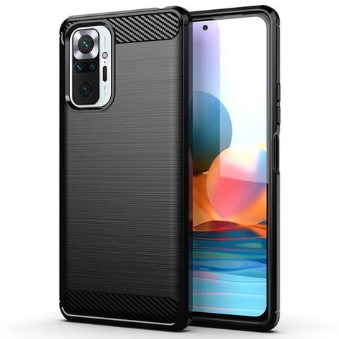 Fedél / borító Xiaomi Redmi Note 10 Pro fekete - Forcell CARBON