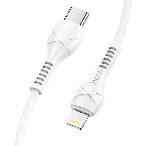 Kábel typu C / iPhone Lightning 8-pin biely - HOCO