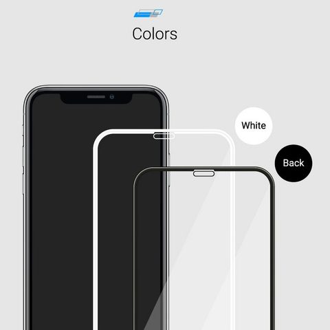 Edzett / védőüveg Apple iPhone 12 Mini fekete - 5D Roar Full Glue