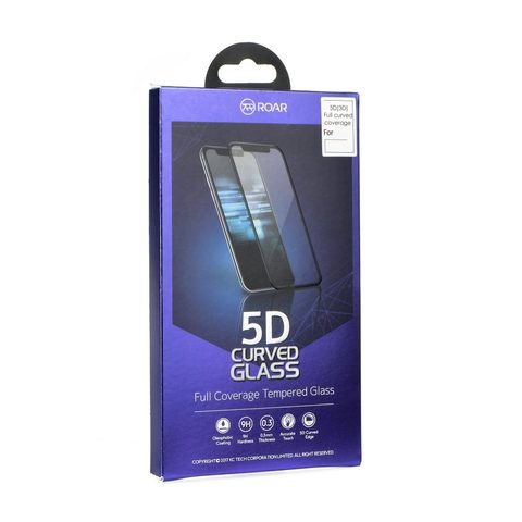 Edzett / védő üveg Samsung Galaxy A70 fekete - 5D Full Glue Roar Glass